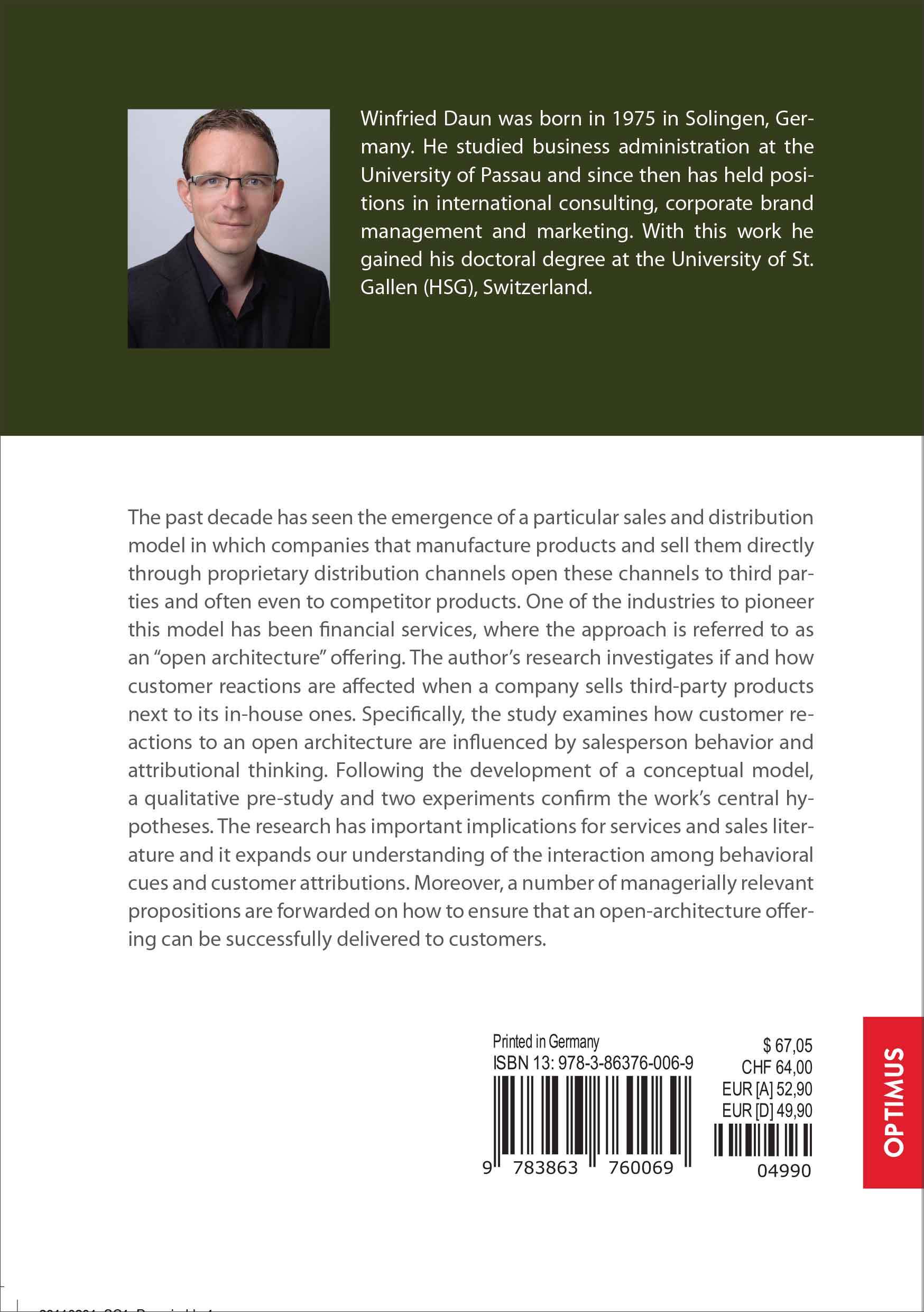 The Effect of Salesperson Behavior and the Influence of Attributional Thinking 2 9783863760069_BC