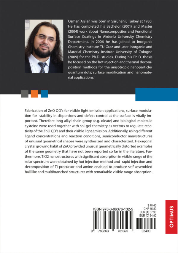 Synthesis, Characterization and Surface Modification of Titanium and Zinc Oxide Nanostructures for Nanotoxicity, Visible Light Emission and Photocatalytic Studies – Bild 2