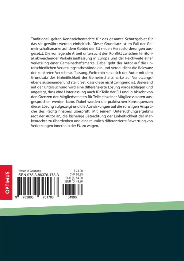 Verletzung der Gemeinschaftsmarke bei territorial divergierender Verkehrsanschauung – Bild 2