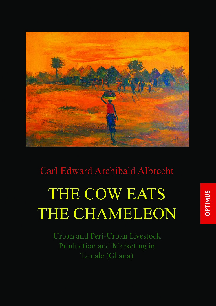 The cow eats the chameleon