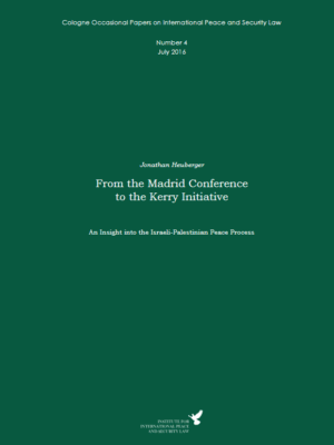 From the Madrid Conference to the Kerry Initiative