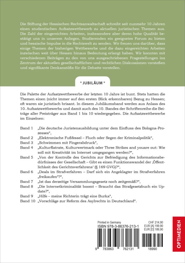 Jubiläumsausgabe | 10 Jahre Schriftenreihe der Hessischen Rechtsanwaltschaft – Bild 3