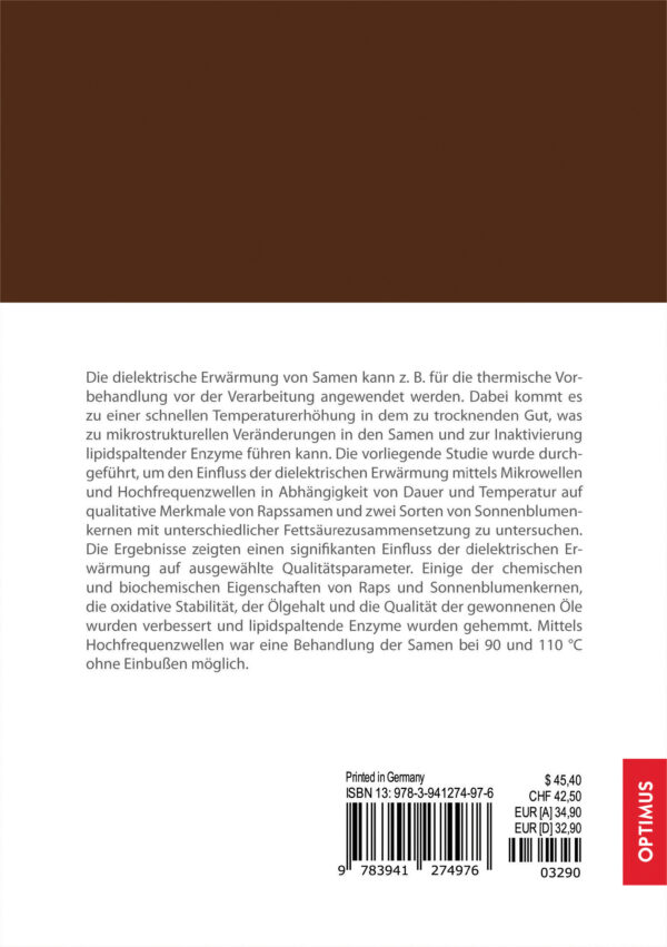 Influence of dielectric heating on quality of rape and sunflower seeds – Bild 2